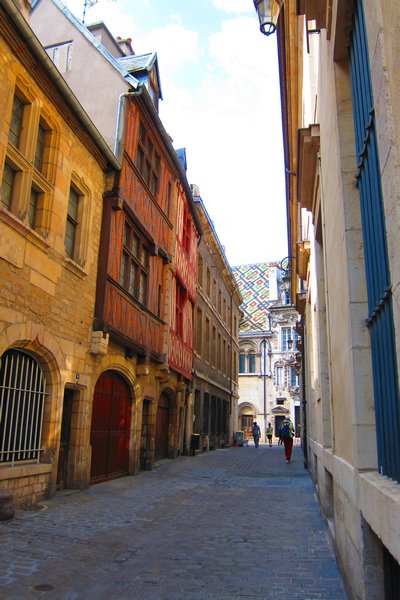 typical street in Dijon