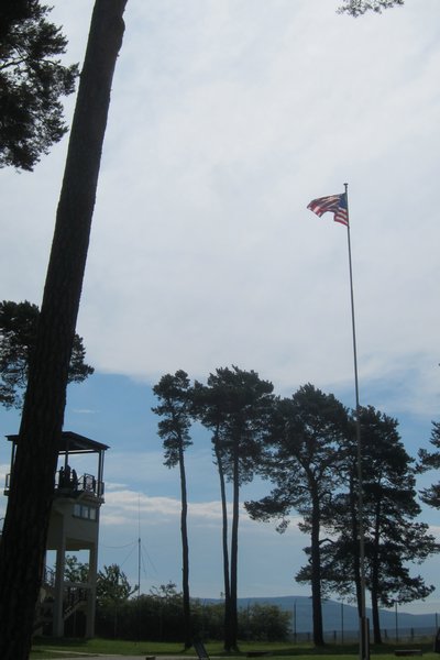 US flag over the Point Alpha