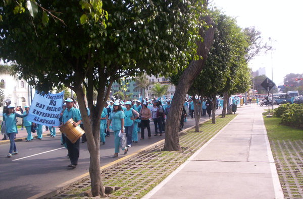 Demonstration of nurses