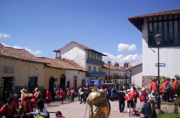 official dancing & music round the streets of Cusco