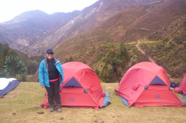 Me infront of my tent at the end of day 1