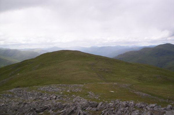 last cairn on the southwest part of Meall nan Aighean