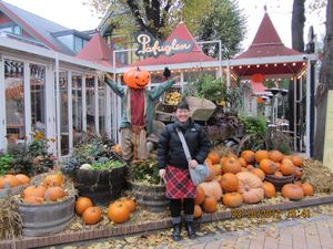 a friendly Danish woman took a photo of me and my pumpkins