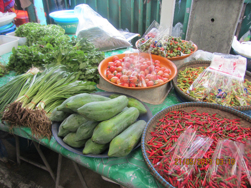veg at the slum market