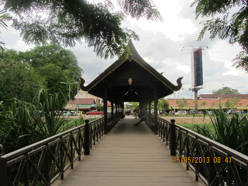 one of the many bridges in Siem Reap