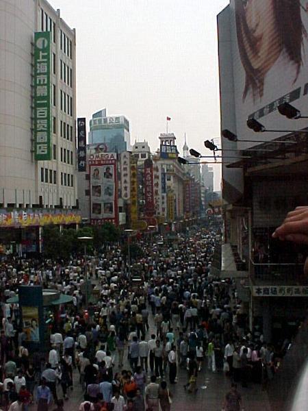 Nanjing Lu... Always crowded... Just what you can expect in China