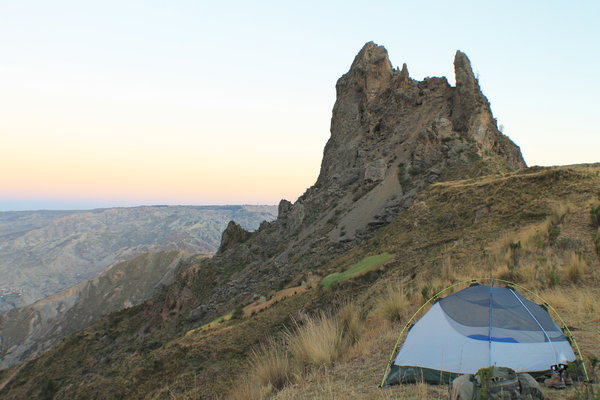 cliffside campsite