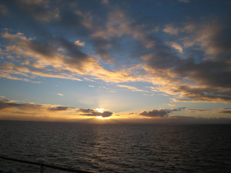 Sunset from the ship