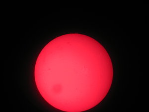 The sun through a 12 inch telescope