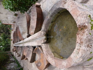 The large clay bowl is the main water supply  
