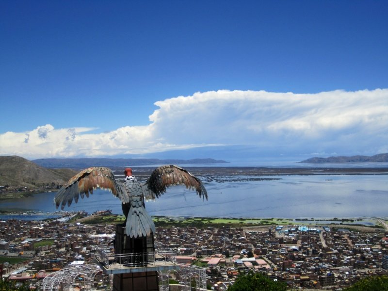 Lake Titicaca from way above Puno