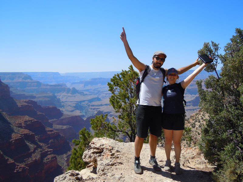 JoJo and Sybil at the Grand Canyon