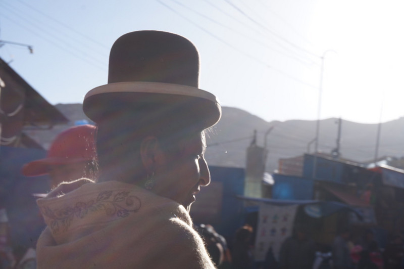 The typical hat of indigenous Bolivian women