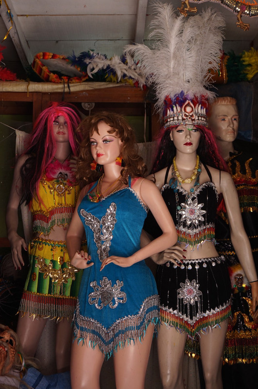Oruro carnaval masks and dresses