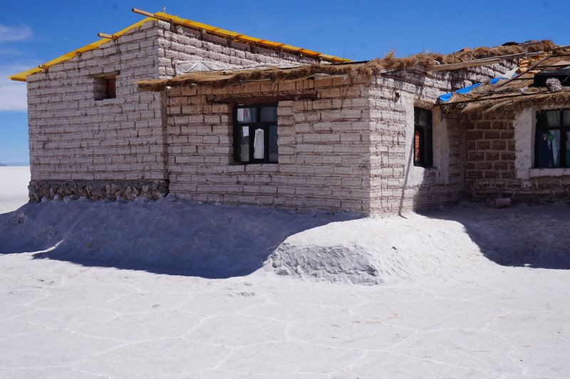 House made out of salt bricks at Playa Blanca