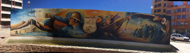 Oruro mural about its' history