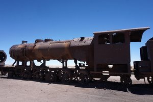 Cemetery of trains in the dessert