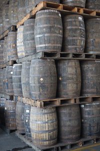 Rum barrels aging