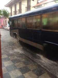 Street turned into river