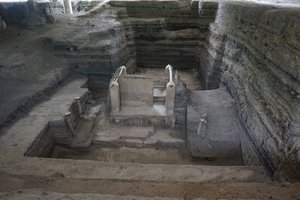 Joya de Ceren, kind of the Maya Pompeii, covered in layers of ash