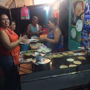 The best pupusas made with a lot of smiles and love by Lucia and friends
