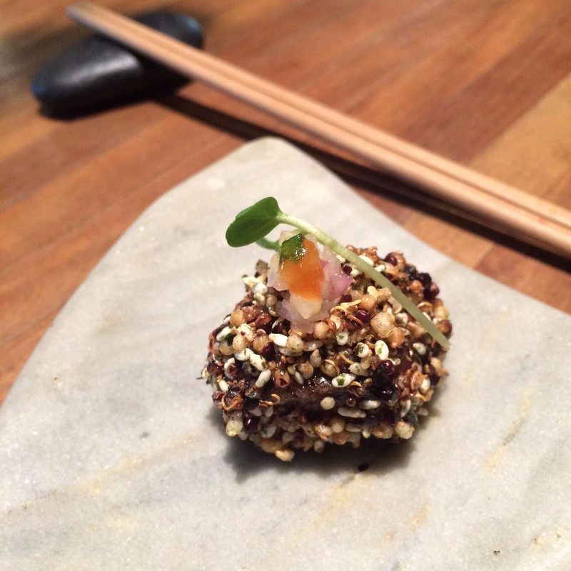 Sweet and hearty appetizer with quinoa