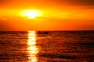Fisherman at sundown