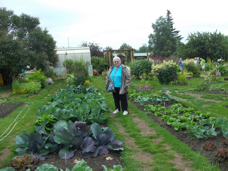 Ruth in vegetable garden