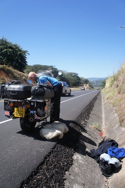 Fixing the bike in Costa Rica 2