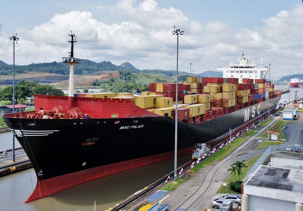 Ship on the Panama Canal
