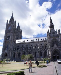 Basilica in Quito (note the spire on the right)