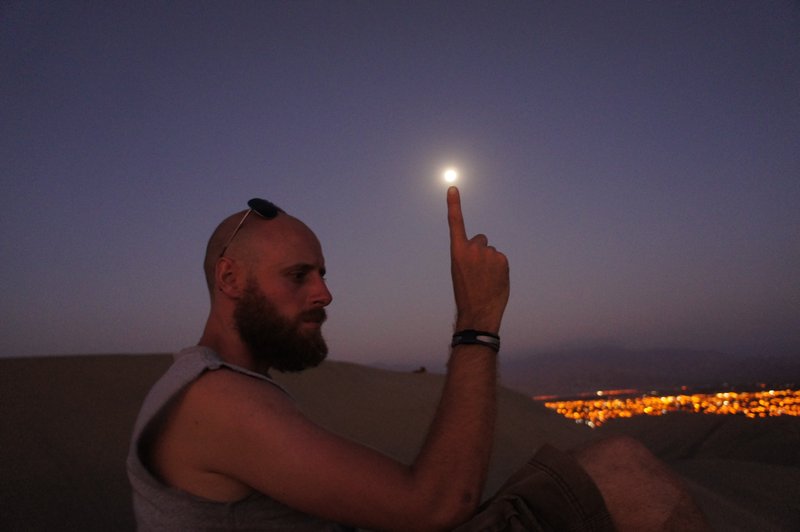 Mighty Wizard commanding the cosmos above Huacachina