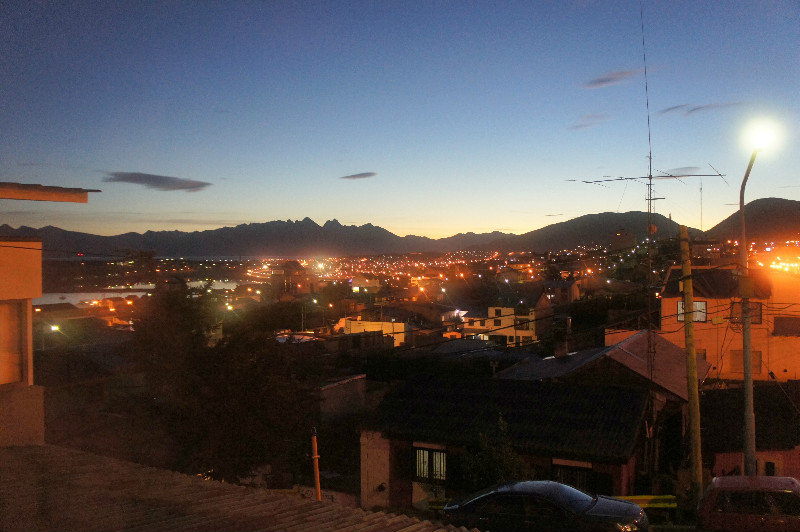 Ushuaia city at night