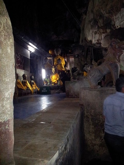 Buddhists in caves