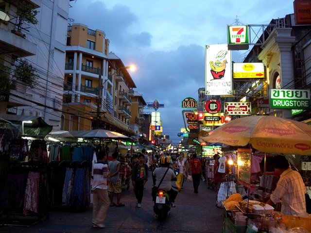 Markets at night near hotel