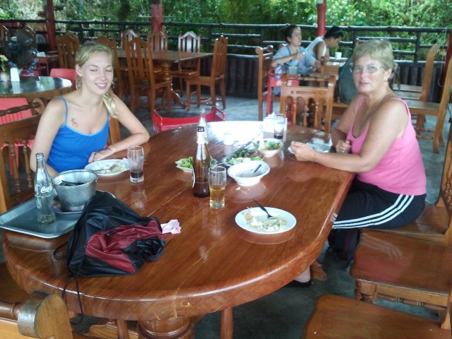 Emma and Lyn at lunch