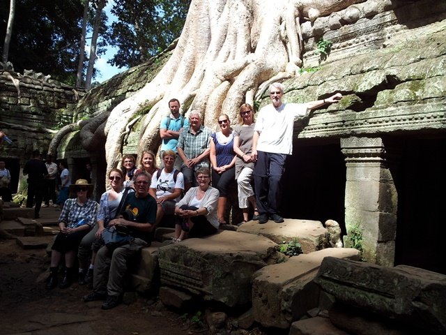 the group at Ta prohm
