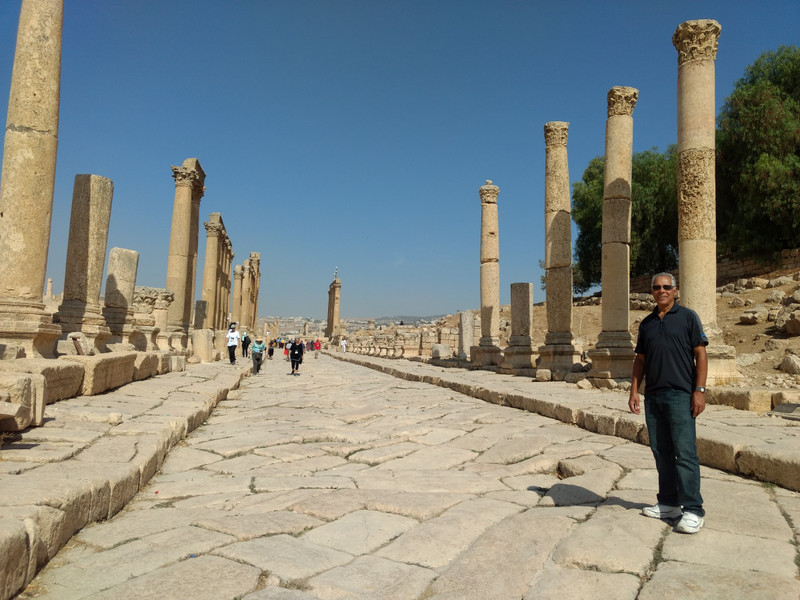 Roman promenade in Jerash, Jordan.