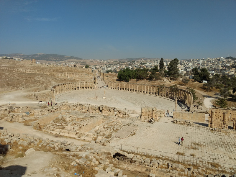 Central plaza in the Roman city, now Jerash.