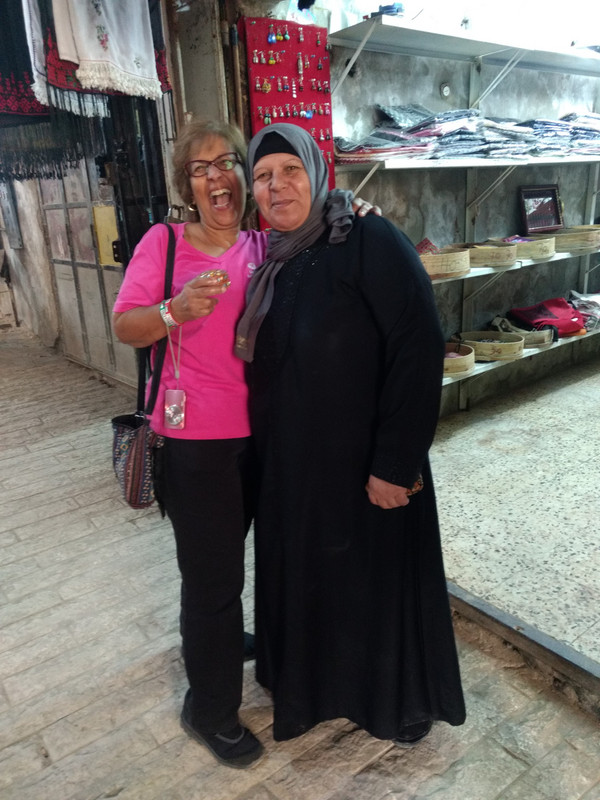 With a Palestinian merchant in hebron