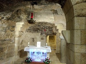 An altar in Nazareth at the site of Jesus's home.