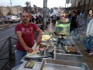 Food vendor in east Jerusalem.