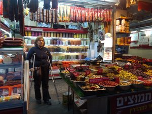 At Mahane Yehuda Market, west Jerusalem.