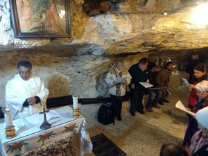 RC Mass conducted in a cave at Shepherd's Field on Christmas Eve.
