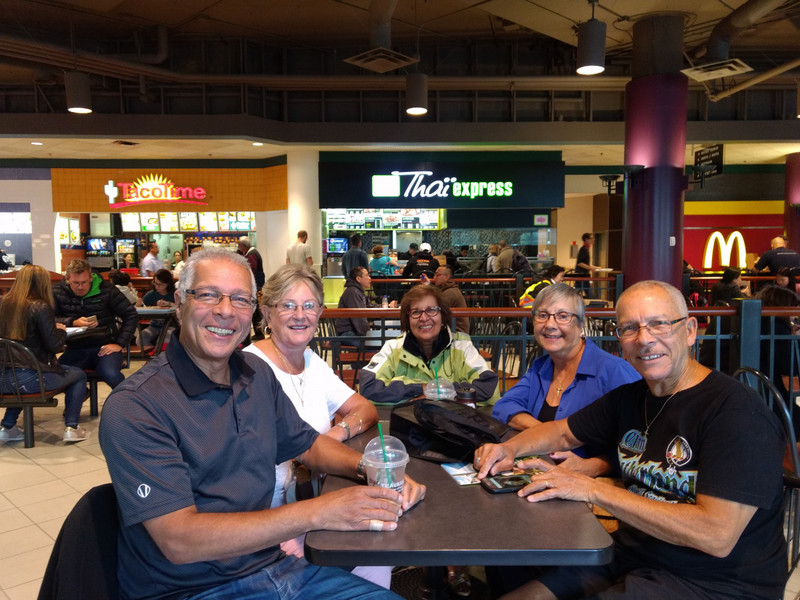 An interlude with our friend Rosemary in Vancouver, just before boarding.