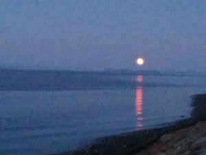 Moon at Campbell River.