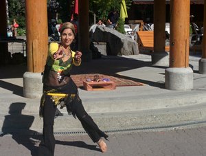Our Jamaican belly dancer in Whistler.