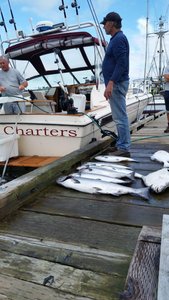 A great catch by Paul - Coho salmon and Haddock.