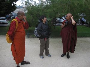 Budist monks with Jeanette