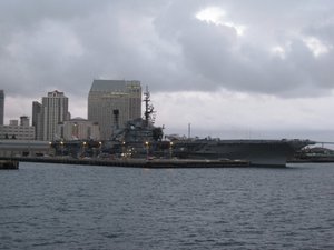 Passing San Diego's naval base
